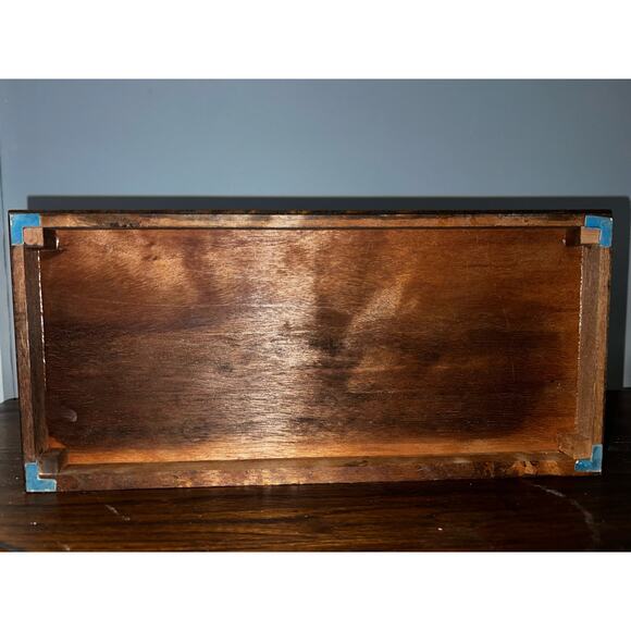 Vintage Mele Wooden Jewelry Dresser Box 7 Drawer Japan Jewel Case Velvet Drawers - Picture 5 of 9